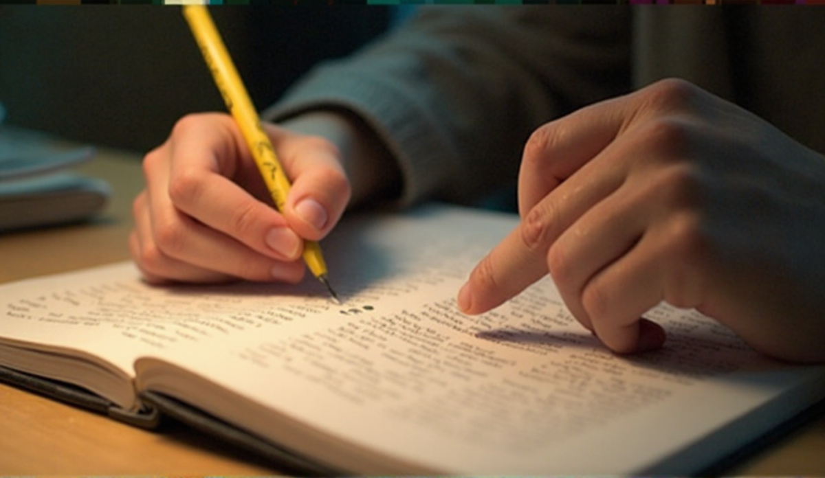 A desk calendar in a metal stand with a hand writing a weekly plan in it, an open notebook and a stack of printed notes beside it, a coffee mug, late afternoon light across the desk
