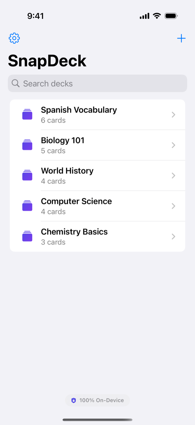 SnapDeck AI — Your flashcard decks